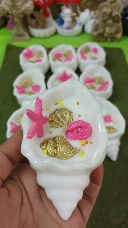Vela De Concha Decorada