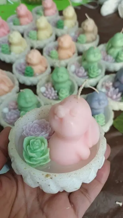 Tazón de Conejo con Flores