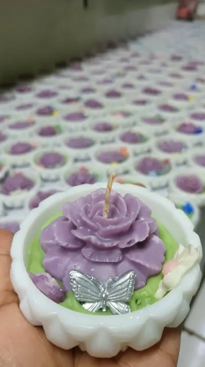 Tazon con Flor Decorada